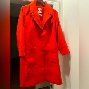 NWT Bright & Beautiful Cherry Bure Petite Button- Front Tailored Coat 2XP